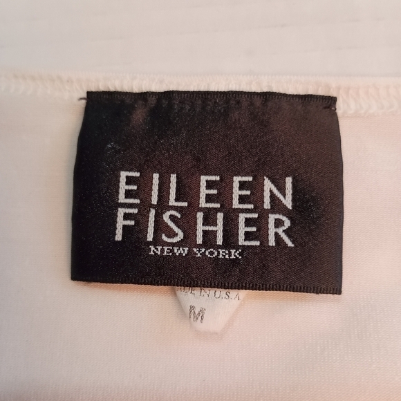 Eileen Fisher Off-White Long Sleeve T-Shirt Size Medium - Picture 3 of 7